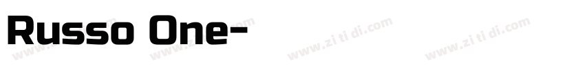 Russo One字体转换